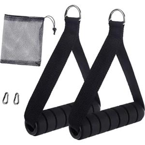 SZLIFE 2X Maniglie per Esercizi, Maniglie per Fasce di Resistenza, impugnature, Accessori per per Allenamento con Cavi, trazioni alla Sbarra, Palestra di, Nero
