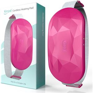Slimpal Cuscinetto Riscaldante portatile Slimpal, sottile e senza fili, ricaricabile tramite USB, regalo per donne e ragazze, rosa
