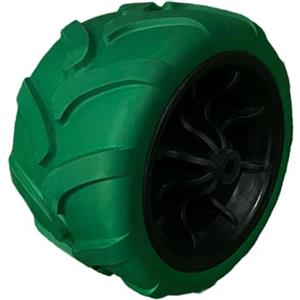 SZLIFE Ruota Girevole in PU Solido Ruota Solida per Carrello da Spiaggia Sostituzione Diretta Facile da installare Ricambio per Carrello Pieghevole da, Verde Nero