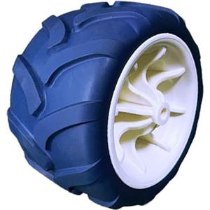 SZLIFE Ruota Girevole in PU Solido Ruota Solida per Carrello da Spiaggia Sostituzione Diretta Facile da installare Ricambio per Carrello Pieghevole da, Bianco Blu