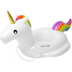 Flyboo Unicorno Giocattoli galleggianti per Bambini,Piscina Giocattolo Piscina Salvagente per Bambini (74x72x70CM) (Unicorno)