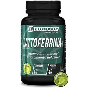 EUROSUP LATTOFERRINA+ - Lattoferrina 200 mg con Vitamina C | Supporto Sistema Immunitario e Difese Naturali | Contribuisce all'Assorbimento del Ferro