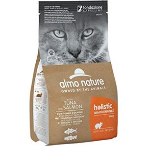 Almo Nature Holistic Gatto Cibo con Tonno e Salmone 400g - Alta Qualità e Facile da Usare