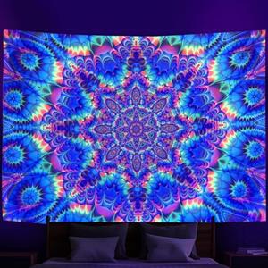 aupawdy Mandala Tapestry, Arazzo da Parete, Ideale come Arazzo Notturna Mandala Bohemian Psychedelic da Parete,200 x 150 cm