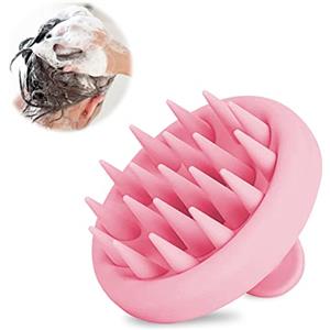 Fousenuk Massaggiatore Cuoio Capelluto Rosa, Spazzola Massaggio Cuoio Capelluto in Silicone per Umidi e Asciutti Capelli, Spazzola per Shampoo per Pulizia Capelli e Massaggio Testa