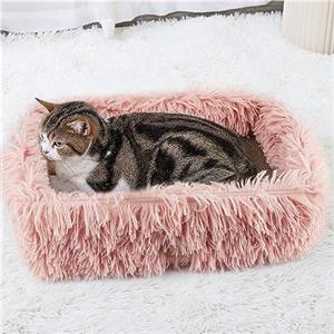 TIGOADT Cuccia Gatto Letto Peloso con Tappeto Tiragraffi per Gatti Cartone Ondulato,Grattino Gratta Unghie Accessori per Gatti Adulti in Casa Interno,Cat Scratcher Bed Antiscivolo (Rosa)