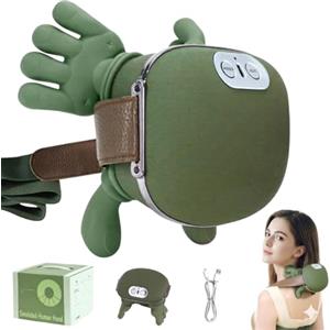 Vokot Massaggiatore Cervicale Schiena Spalle e Collo con manine, Massaggio 4D Shiatsu Per sollievo muscolare e rilassamento, senza fili ricaricabile