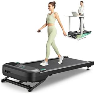 UREVO Tapis Roulant Elettrico 9% Inclinazione Automatica, 3 in 1 AI Intelligente Walking pad, 35 db Silenzioso Tapis Roulant da scrivania con Telecomando e LED per Casa e Ufficio, Capacità 136 kg