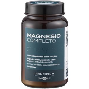 Bios Line Magnesio Completo 200 g - Integratore in polvere da 4 fonti diverse per il benessere del sistema nervoso e muscolare