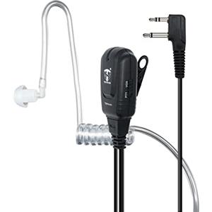 TECHSIDE TSPN-MV Microfono Auricolare Pneumatico 2 pin Midland con VOX | Radio ricetrasmittenti | Compatibile con G7 pro M24 M24 plus M48 M99 G6 XT G7 XTR ICOM | Vigilanza Sicurezza SoftAir