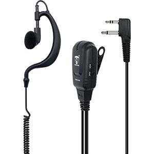 TechSide TSAU-MV Microfono Auricolare Avvolgente 2 pin Midland con VOX | Radio ricetrasmittenti | Compatibile G7 pro G8 G9 pro M24 M24 plus M48 M99 G6 XT G7 XTR ICOM | Vigilanza Sicurezza SoftAir