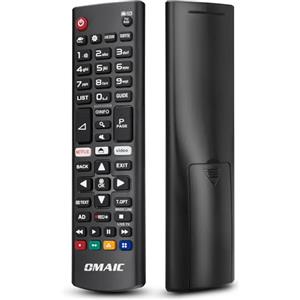 OMAIC Telecomando universale di ricambio per LG-Smart-TV-Remote, nuovo telecomando LG TV a infrarossi AKB75095308 AKB75095307 AKB74915324, con tasti di scelta rapida