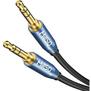 MillSO Cavo audio stereo Jack Cavo audio da 3,5 mm per cuffie, Smart Phone, Eco dot, Home/Car Stereo, Lettore MP3 e altro - 5M
