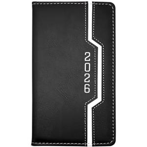 Leddy Living Agenda 2026 Settimanale 10x18 cm Copertina Soft Touch Ecologica Carta Non Sbiancata Design Elegante e Funzionale da Gennaio a Dicembre in Italiano (NERO)