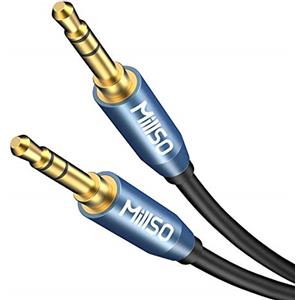MillSO Cavo Jack Audio da 3.5 mm Cavo jack Stereo da 3,5 mm Jack a jack da 3,5 mm per Altoparlanti Bluetooth, Sistemi Home/Car Stereo, Auricolari e Altri Dispositivi Audio da 3,5 mm - 2M