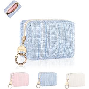 Playexen 10 * 5 * 8cm Mini Trousse da Borsetta Ragazza per Rossetto Trucchi Donna Borsa Piccola Porta Truccho Cosmetica Organizer Makeup Accessori Utili da Viaggio per Idee Regalo Amica Compleanno(Beige)