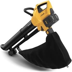 STIGA SVS 100e Kit Soffiatore-Aspiratore Trituratore 3-in-1, 20 V 2x4 Ah - Motore Brushless 600 W, Sacco 45 L - Per Giardinaggio Domestico