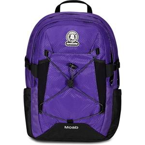 Invicta Zaino Scuola Moab Solid, Viola, Zaino Doppio Scomparto con Cinghia a vita e Nastro torace, Tasca Porta PC, Tasca Porta Borraccia e Tasca Con Organizer, Zaino Viaggio