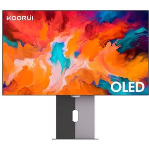 KOORUI 27E8QK Monitor 27 Pollici OLED Gaming, Full HD1440P 240Hz 0.03ms PC Monitor, 90W Type-C Charge, DCI-P3 Slim Screen, HDMI 2.0, DisplayPort 1.4, USB-C 3.1, 100x100mm VESA, Nero
