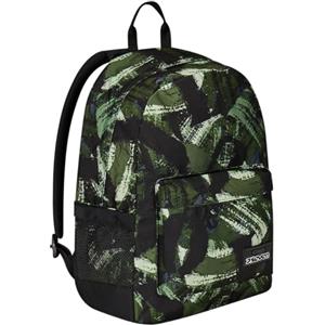 Seven Zaino Monoscomparto IschoolPack, Verde e Nero, Con Pawer Banck integrato e Usb Plug, Tasca Porta Borraccia, Zaino Scuola e Viaggio, Bambini e Ragazzi.