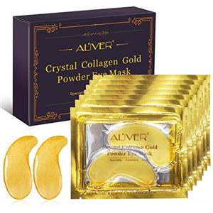 IKZEE 10 paia d'oro maschera per gli occhi, sotto maschera per gli occhi, patch per gli occhi anti-invecchiamento, maschere per gli occhi idratanti