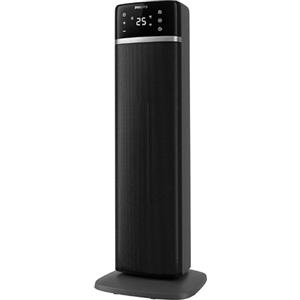 Philips Termoventilatore a torre Serie 5000-2000W, risparmio energetico 50%, display, 5 funzioni sicurezza, 4 modalità, oscillazione 60°, silenzioso, nero/grigio scuro (CX5120/11).