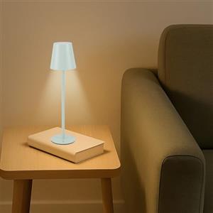 BEPER P207ILI208 Lampada da Tavolo Ricaricabile, Luce LED senza fili, Intensità Regolabile, Abat-jour da comodino, USB Inclusa - Portatile per Scrivania, Comodino o Esterni