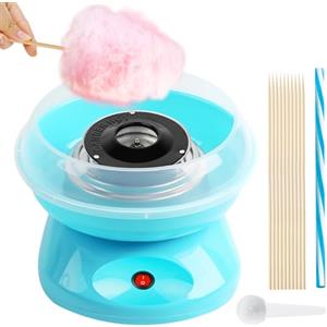 BORDEAG Macchina per zucchero filato, macchina per zucchero filato, macchina per zucchero filato retrò 450W con bastoncini, per casa feste compleanno bambini