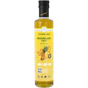 Zühre Ana® Sciroppo di bromelina - Con bromelina, coenzima Q10, estratto di mate, L-carnitina e aroma di ananas naturale - Il vostro supporto naturale nella vita quotidiana - Vegano