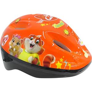 albri Casco 44 Gatti Bici E Skate Deluxe 52-56 Cm Approvato Tüv/GS, caschetto Protettivo Bicicletta Unisex Bambini, Arancio, Taglia 51-56 cm