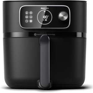 Philips Airfryer Combi 7000 Series XXL - Friggitrice ad Aria 8,3L (2kg), Airfryer 22-in-1, Connessa al WiFi, con il 99% di Grassi in Meno e Rapid CombiAir, App HomeID, Nero (HD9876/90)