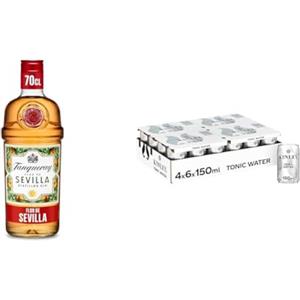 Tanqueray Flor De Sevilla Distilled Gin - 700 Ml -Kinley Tonic Water 4x6x150ml