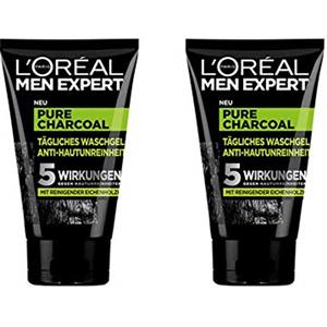 L'Oréal Paris men expert L'Oréal Men Expert Pure Charcoal Gel Detersivo Anti autunno, 100 ML