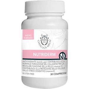 Gianluca Mech | Nutriderm, Integratore 30 compresse | Con Acido Ialuronico, Acido Alfa Lipoico e Vitamina C, Senza Glutine