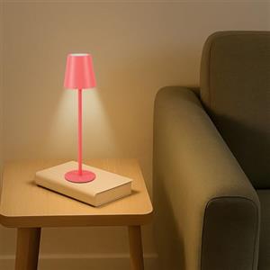 BEPER P207ILI206 Lampada da Tavolo Ricaricabile, Luce LED senza fili, Intensità Regolabile, Abat-jour da comodino, USB Inclusa - Portatile per Scrivania, Comodino o Esterni