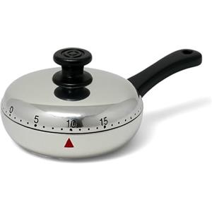 MIJOMA Timer da cucina meccanico - Timer per uova 60 minuti - Sveglia manuale a breve termine senza batteria per cucinare, apprendimento e uso quotidiano (padella)