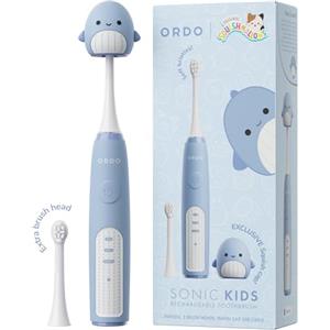 Ordo Squishmallows Spazzolino elettrico Sonic per bambini, ricaricabile, 3 modalità di spazzolatura, durata della batteria oltre 5 settimane, testina extra inclusa, regalo per bambini dai 4 anni in