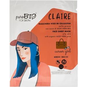 PUROBIO Claire Maschera Viso in Tessuto per Pelle Grassa, 17 Career Girl - 15 Ml