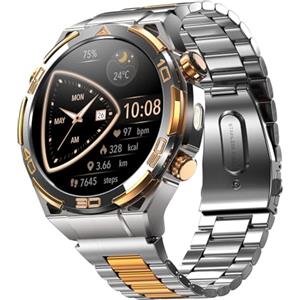 Blackview Smartwatch Uomo, GPS Orologio Intelligente Fitness con Chiamate Bluetooth, 1.43" AMOLED Smartwatch 110+ Modalità Sportive/PA/Cardiofrequenzimetro/SpO2/Torcia/Bussla per Android iOS