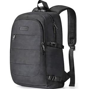 Tzowla Zaino Porta PC Universitari Uomo e Donna,Zaino da Viaggio Impermeabile Antifurto di Ricarica USB e Serratura per Notebook da 15/15,6 Pollici,Zaino da Giorno Sottile Lavoro Business-Nero