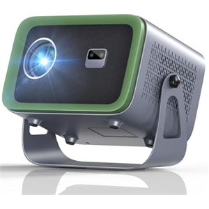 AKATUO 【Auto Focus/Keystone】 Videoproiettore 4K supportato WiFi6 Bluetooth, 360°Rotating&Zoom 50%, 18000L Smart Proiettore Video Full HD 1080P, Mini Retroproiettore portatile da 300 (Full HD 720P)