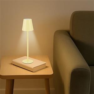 BEPER P207ILI207 Lampada da Tavolo Ricaricabile, Luce LED senza fili, Intensità Regolabile, Abat-jour da comodino, USB Inclusa - Portatile per Scrivania, Comodino o Esterni