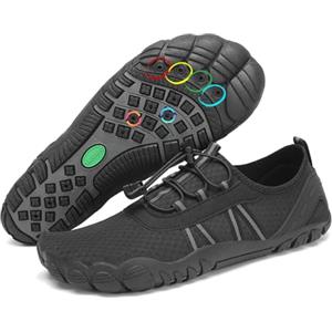 SAGUARO Scarpe Scoglio Uomo Donna Asciugatura Rapida Scarpette da Mare Traspiranti Spiaggia Scarpe da Mare per Acqua Immersione Nuoto Surf Vela Canottaggio Nautica Nero Ricco,Gr.45