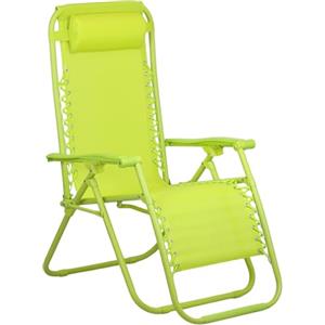 Totò Piccinni Sedia GRAVITY gravità Zero Sdraio da Giardino Poltrona Relax Pieghevole Salvaspazio Reclinabile Tessuto in Textilene (Lime)