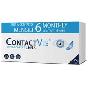 ContactVis Extra Comfort Lens, 6 Lenti A Contatto Mensili per la correzione della miopia -6.00