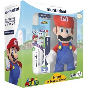 Mentadent Kids 0-6 Anni Super Mario Dentifricio + Spazzolino + Super Mario