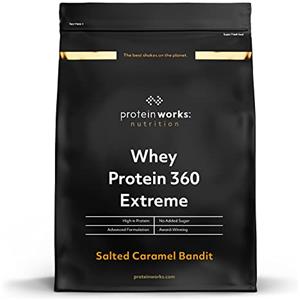THE PROTEIN WORKS Protein Works | Whey Protein 360 - PLATINUM Innovation, Proteine Isolate in Polvere. Whey Isolate, Omega 3, Enzimi Digestivi, Senza Zuccheri Aggiunti, Caramello Salato Intenso, 17 Porzioni, 600g