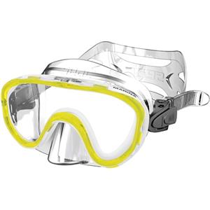 SEAC Marina SLT, Maschera da Snorkeling in polimero Senza ftalati per Bambini, Giallo