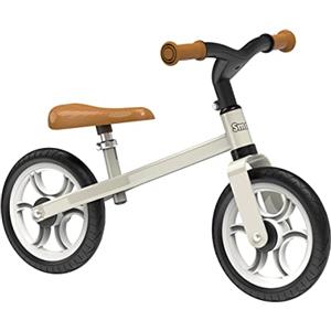Smoby - First Bike - Beige - Bici senza pedali in metallo leggera per bambini - Ruote silenziose - Sella regolabile - Dai 2 anni