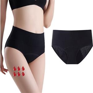 ZVZK Mutande Mestruali Donna 40ML Assorbenti Vita Alta Slip Cotone Ciclo Mestruale Intimo Slip Ciclo (L)